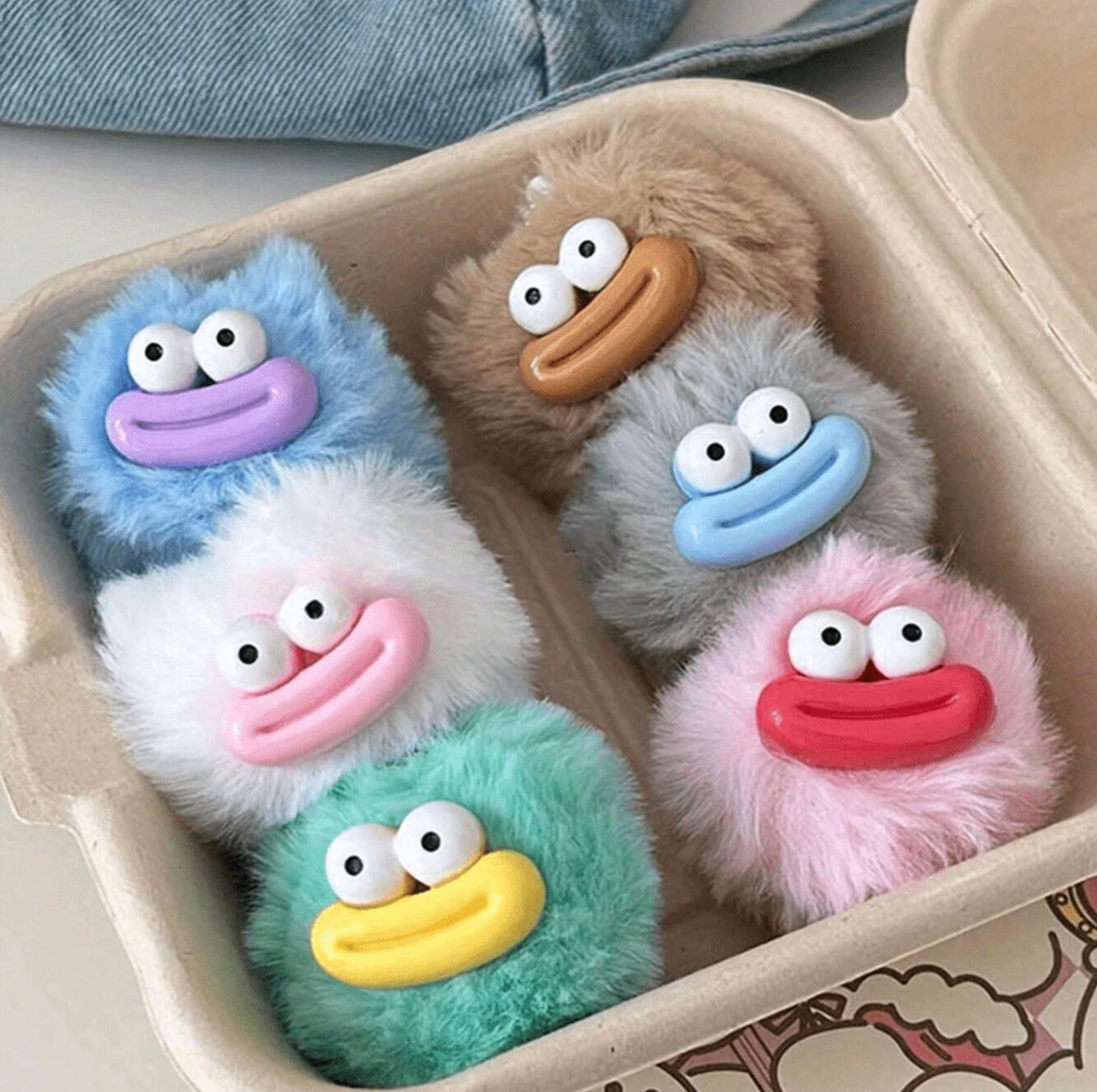 1pc Cute Sausage Mouth Plush Ball