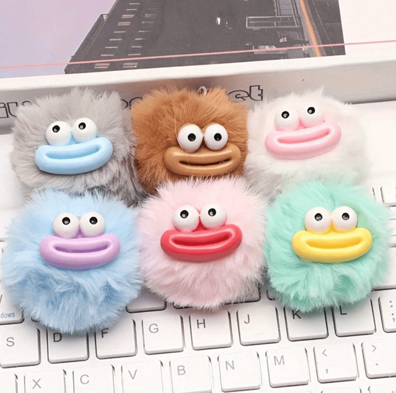 1pc Cute Sausage Mouth Plush Ball