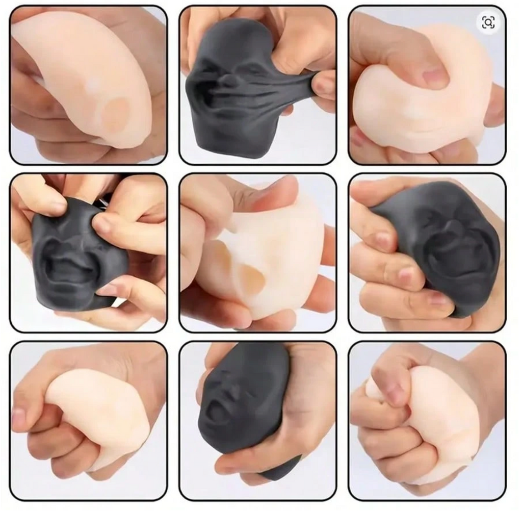 Funny Human Face Emotion Balls - Fidget Stress Relief Squeeze Balls For Adults