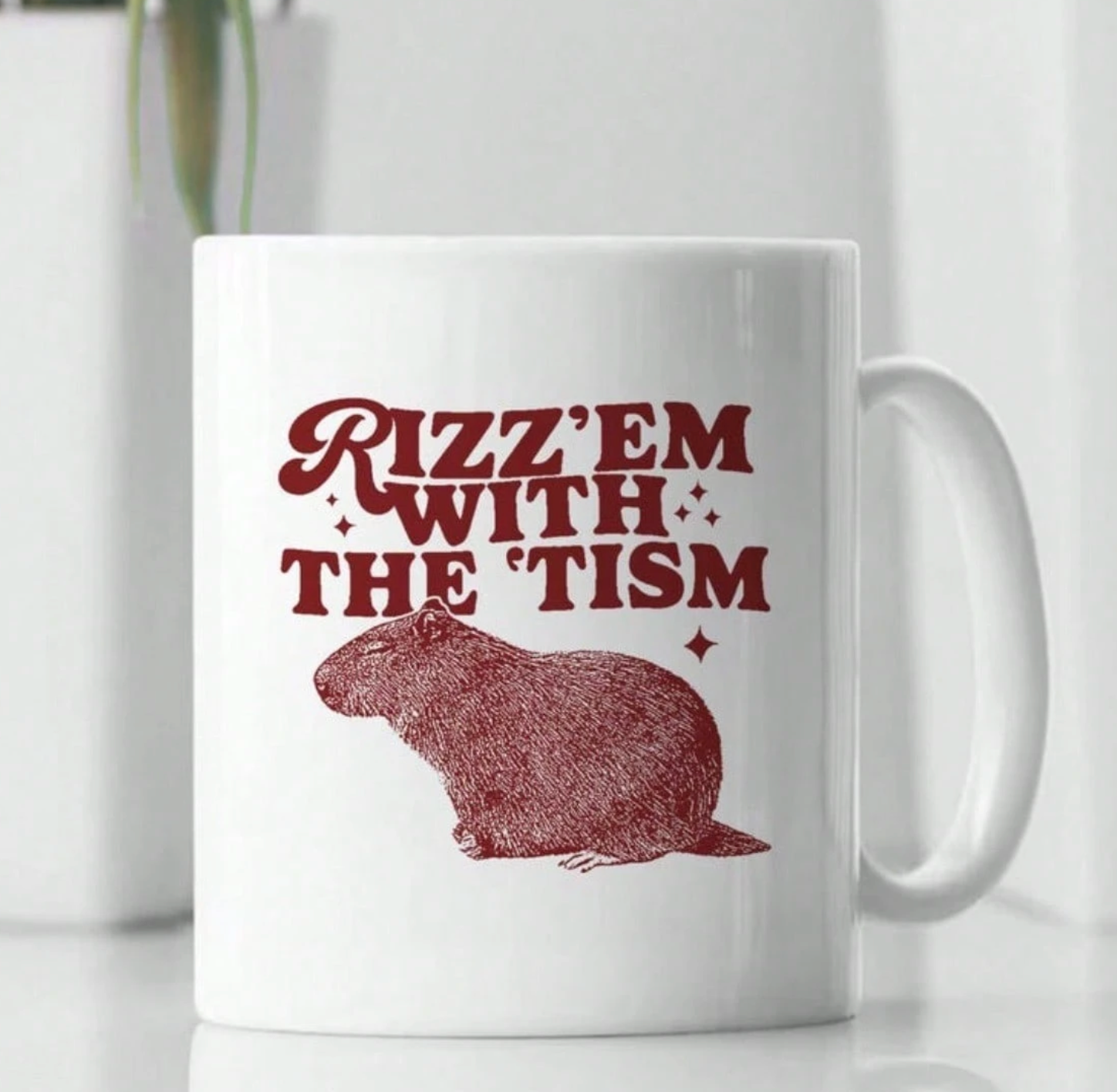 Rizz 'Em With The Tism Mug, 11 Oz Coffee Mug