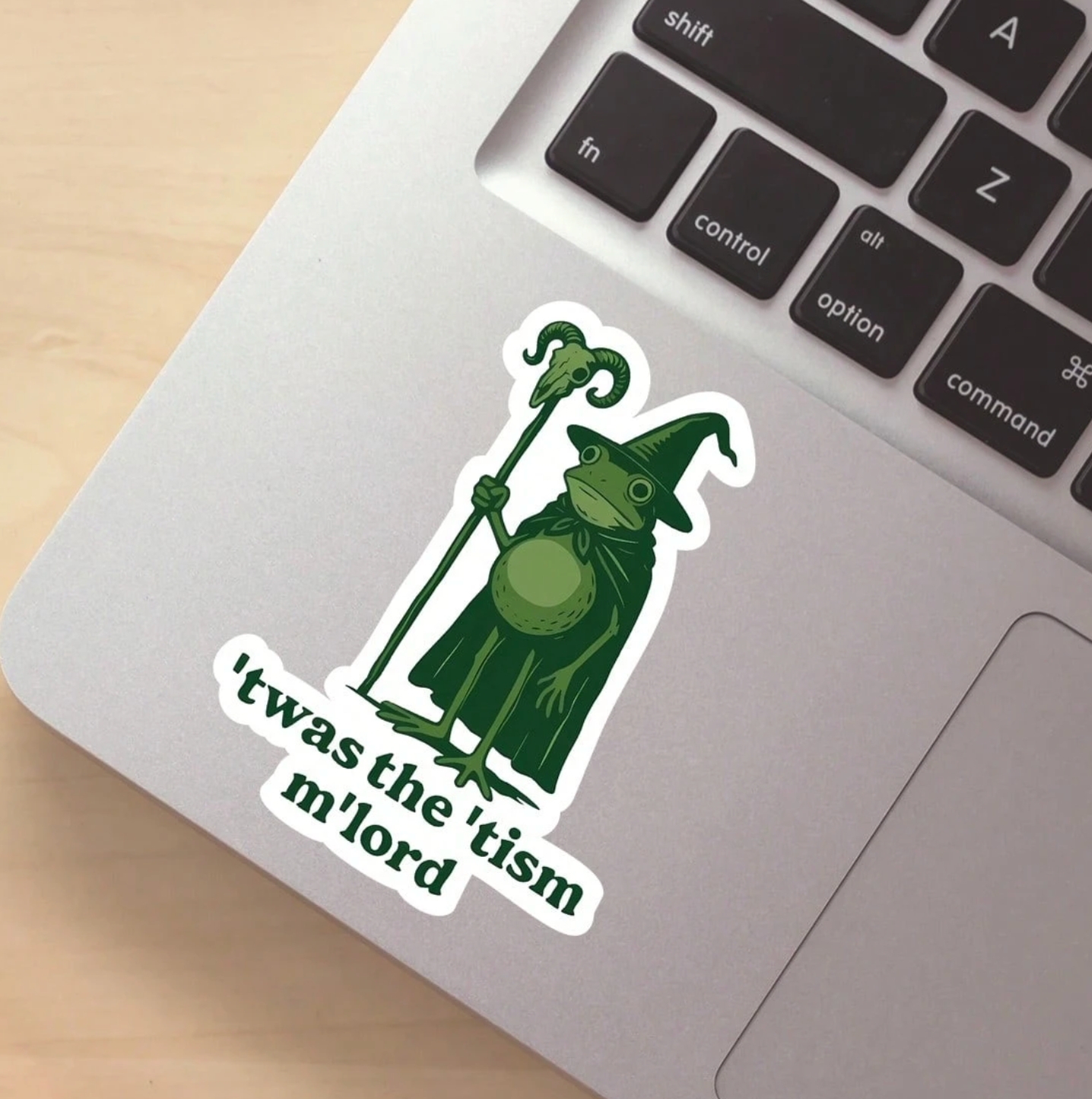 1PC Twas The Tism Frog Wizard Sticker For Neurodivergent