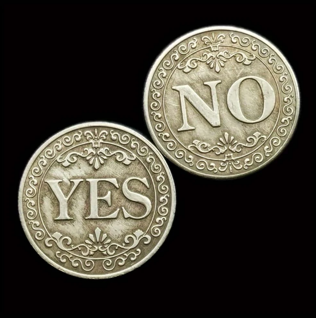 YES Or NO Lucky Coin Make Decision Souvenir Coin Double Sided Badge Collectible Gifts