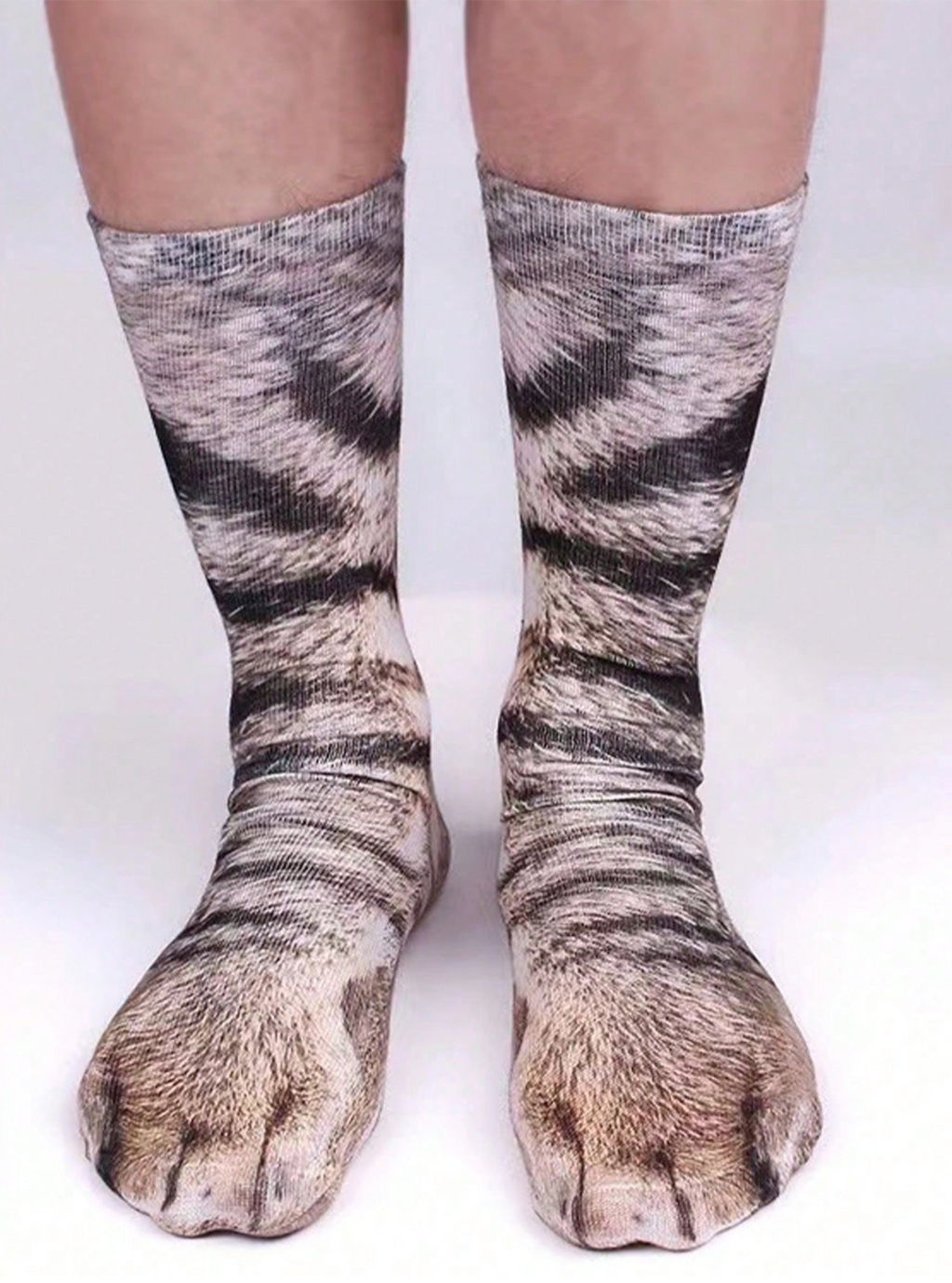 1 Pair Unisex 3d Printed Animal Patterned Mid-Calf Socks