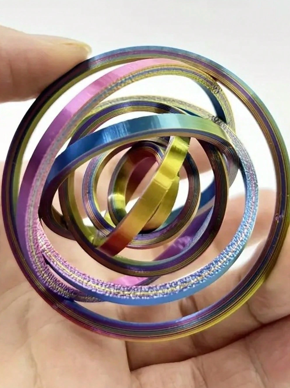 Mini Creative Stress-Relieving Spinning Top, Christmas-Themed Spinning Ring Physics Top