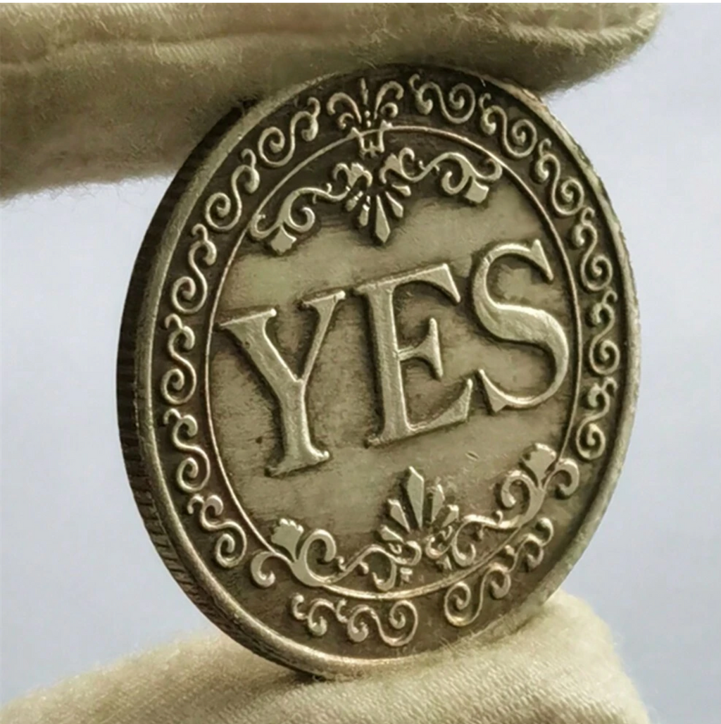 YES Or NO Lucky Coin Make Decision Souvenir Coin Double Sided Badge Collectible Gifts